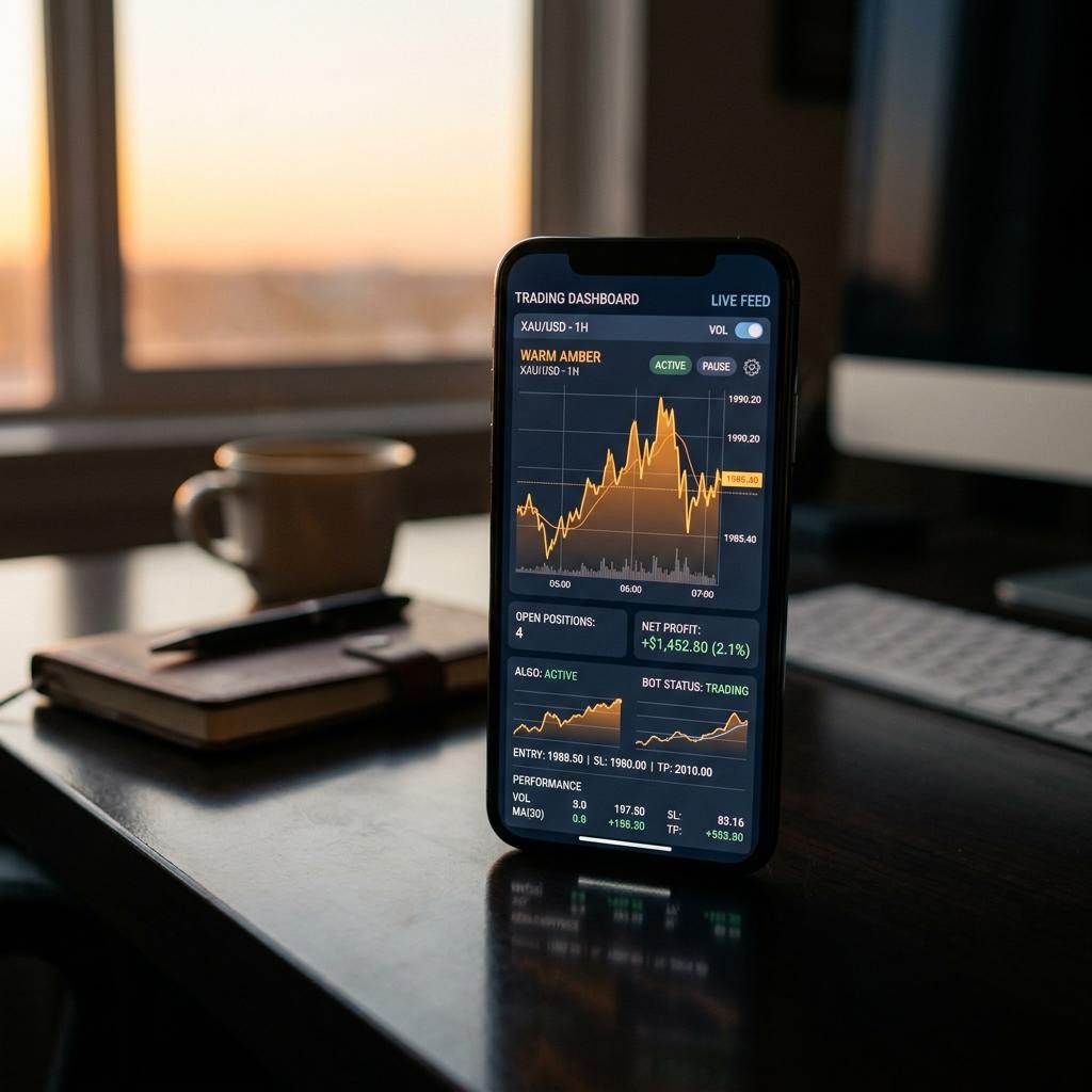 Piattaforma di trading crypto basata sull'intelligenza artificiale Qiro DAIX su smartphone